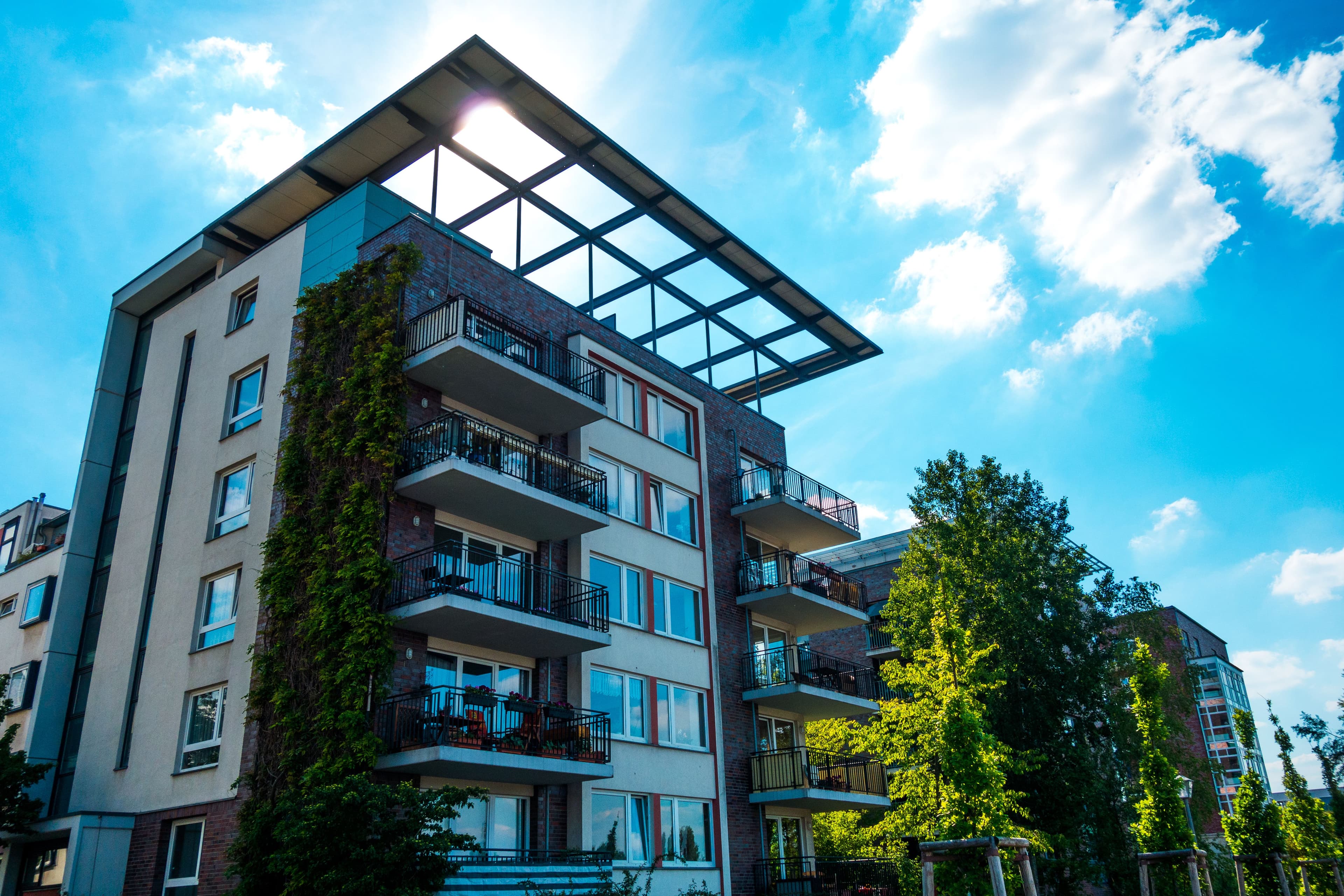 Modern Building With Evy On A Perfect Sunny Day