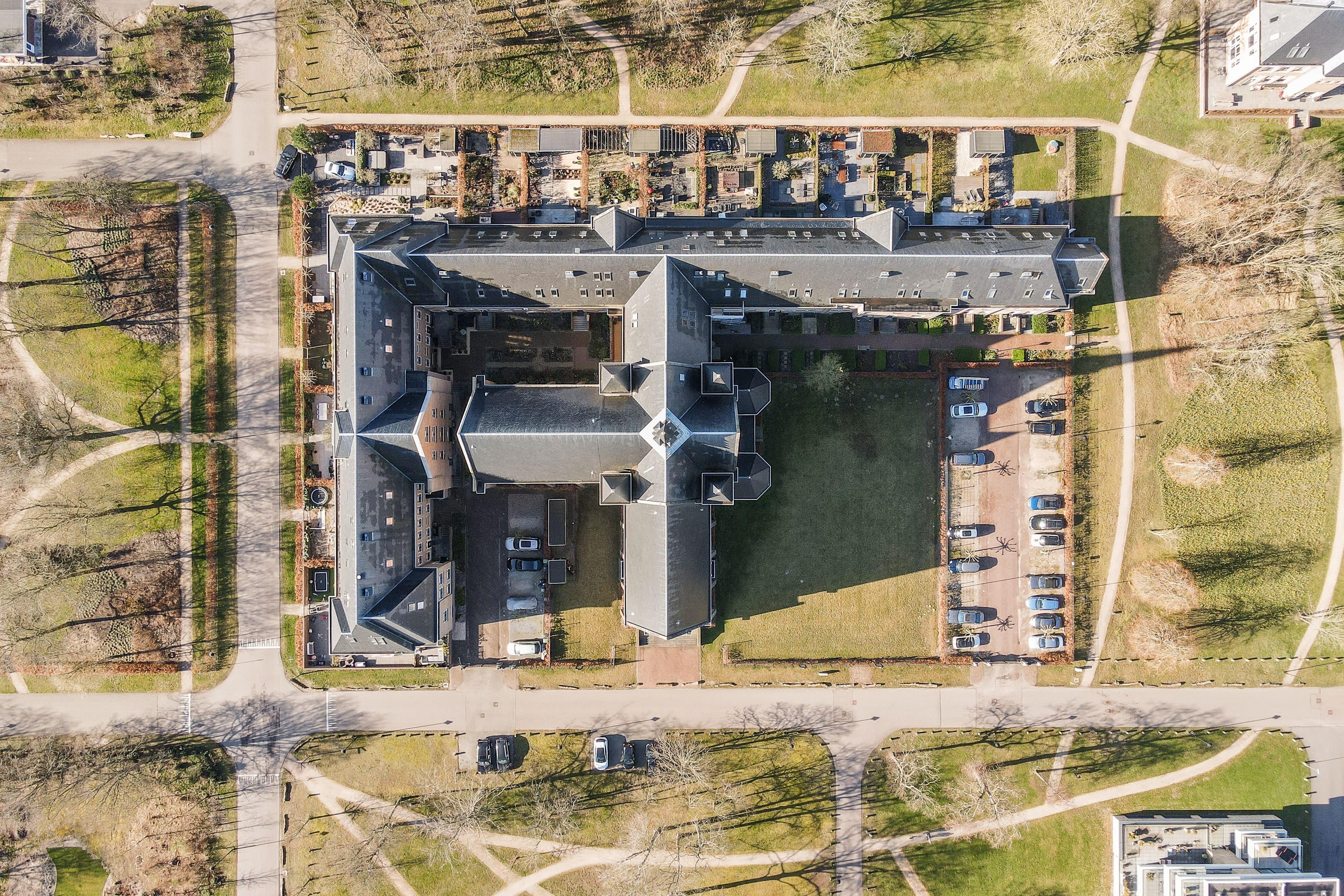 Bird's-eye view of the city church